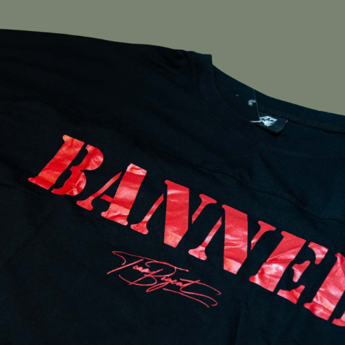 "Banned" Oversized Football Tee