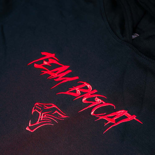 "Hustle" Hoodie - Black / Blood
