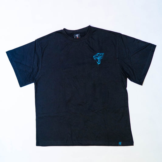 "Job's Not Finished" Oversized Tee - Sky