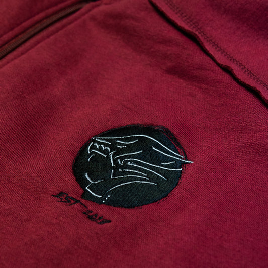 "Envy" Heavy Duty Zip-Up Hoodie - Cardinal