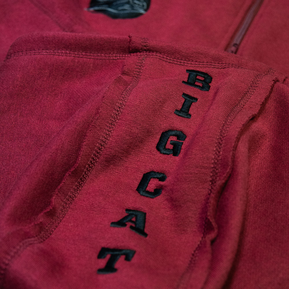 "Envy" Heavy Duty Zip-Up Hoodie - Cardinal