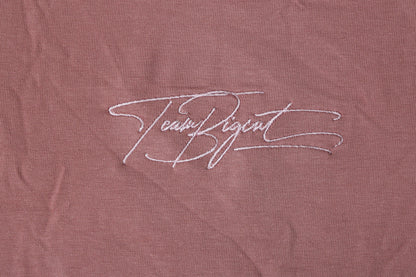 Oversized American Cut Signature Tee -Rose