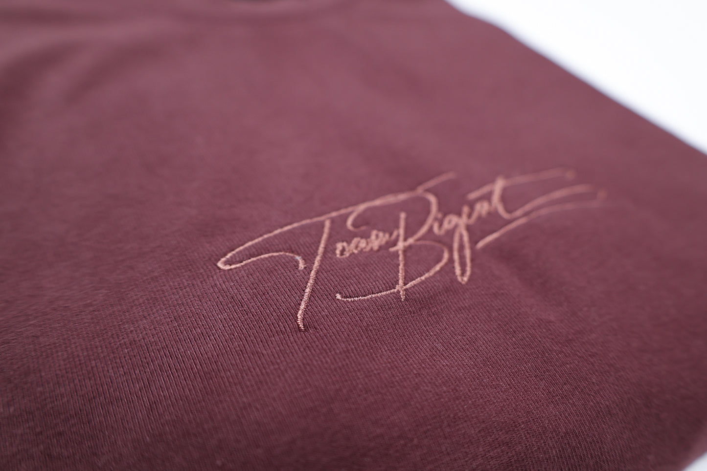 Oversized American Cut Signature Tee - Plum Brown