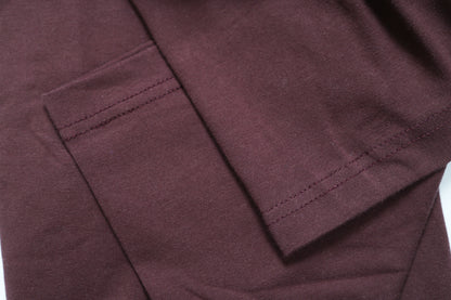 Oversized American Cut Signature Tee - Plum Brown