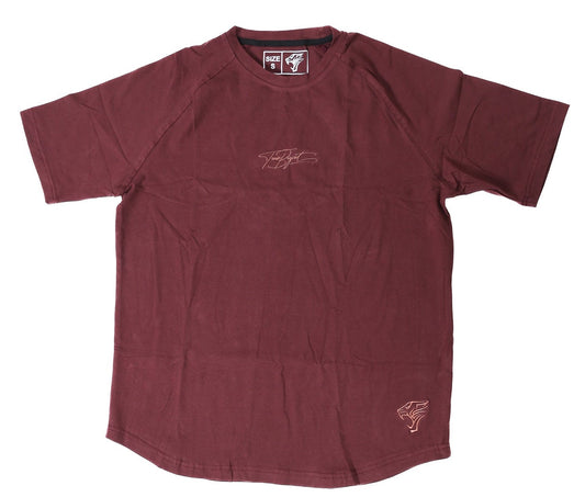Oversized American Cut Signature Tee - Plum Brown