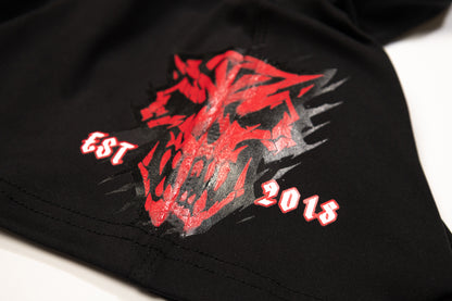 AP Red Cat Skull Squat Shorts