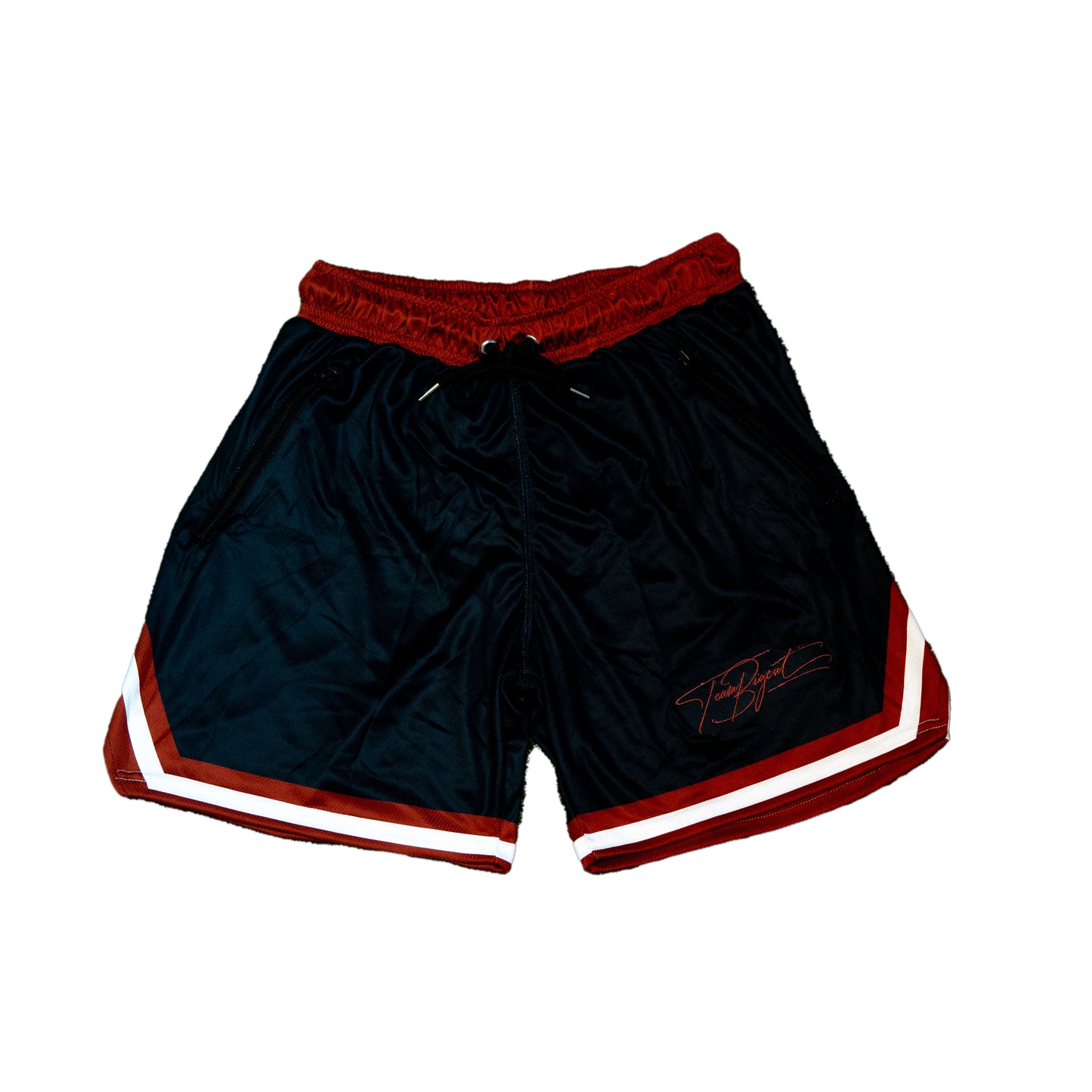 Mesh Basketball Shorts - Rust Red