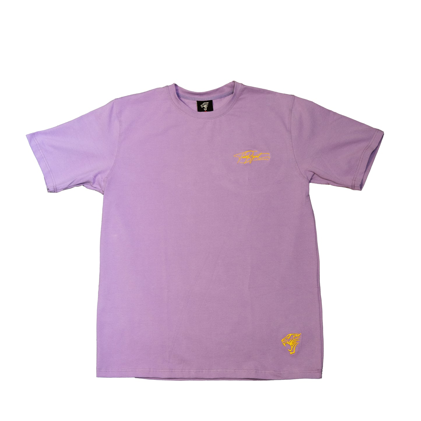 BigCat Apparel Embroidered Tee - Lilac / Gold