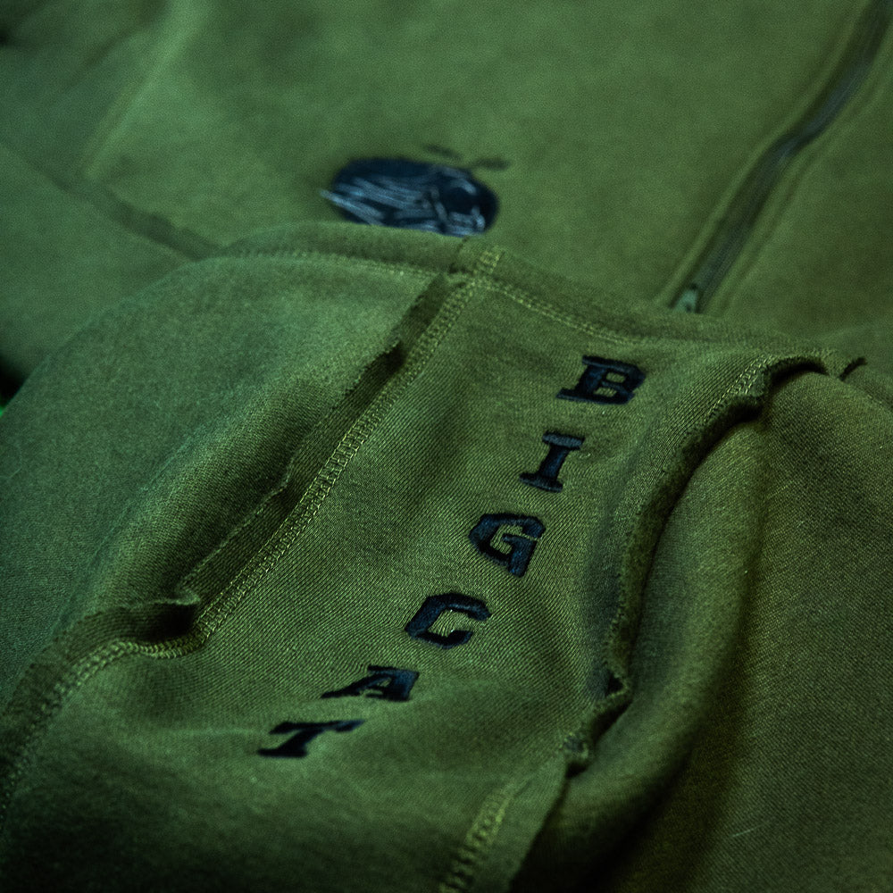 Heavy Duty "Envy" Zip-Up Hoodie- Army