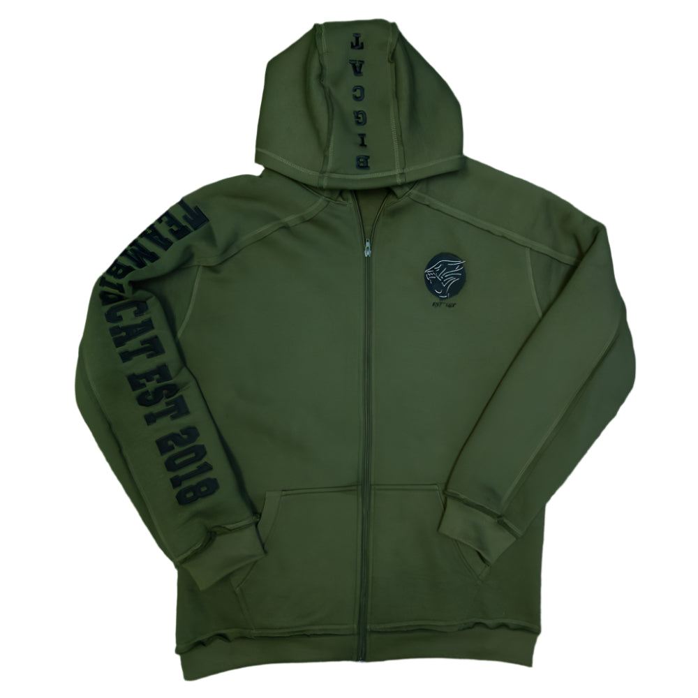 Heavy Duty "Envy" Zip-Up Hoodie- Army